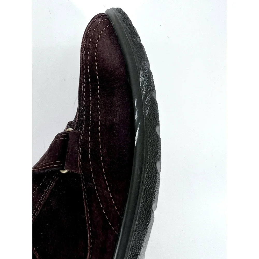 ECCO Shock Point Women's 38 / US 7.5 Brown Suede criss cross Strap Slip On